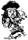 Cartoon: Johnny Depp (small) by stieglitz tagged johnny,depp,karikatur,caricature,jack,sparrow
