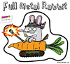 Cartoon: Full Metal Rabbit (small) by BRAINFART tagged comic,humor,cartoon,character,toonpool,war,peace,freedom,rabbit,tank,krieg,frieden,liebe,love,sticker,streetart