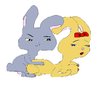 Cartoon: Bunnies have fun!! (small) by Kostis tagged animals,bunny,love,rabbit,sex,sexy,wild,girl,man