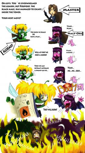 Cartoon: Chemistry Part 1 (medium) by KirbyCrew tagged tobacco,orc,devil,demon,dragonfly,alchimist,sith,rpg,dsa