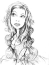 Cartoon: Amy-lee sketch (small) by michaelscholl tagged woman,pencil,drawing,cartoon,dress