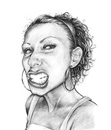 Cartoon: B. nice (small) by michaelscholl tagged funny,face,woman,pencil,drawing