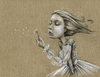 Cartoon: Dandelion wishes (small) by michaelscholl tagged woman,cartoon,dandelion,wishes,derss,blow