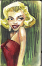 Cartoon: marilyn sketch (small) by michaelscholl tagged marilyn monroe actress