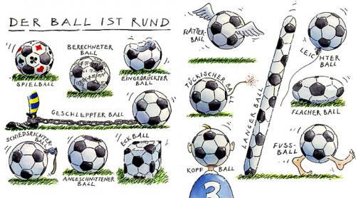 Cartoon: Der Ball ist rund (medium) by Gebhard tagged fußball