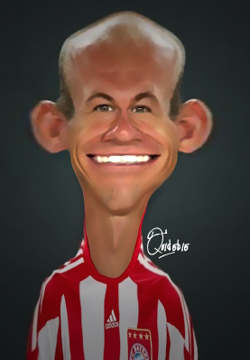 Cartoon: Arjen Robben (medium) by Quidebie tagged arjen,robben,bayern,soccer,voetbal,funny,fun,caricature,karikatuur,psv,holland,nederlands,elftal,real,madrid