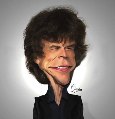 Cartoon: Mick Jagger (medium) by Quidebie tagged celebrity,singer,song,music,stones,rolling,jagger,mick,caricature,karikatuur