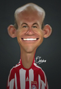 Cartoon: Arjen Robben (small) by Quidebie tagged arjen robben bayern soccer voetbal funny fun caricature karikatuur psv holland nederlands elftal real madrid