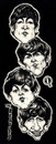 Cartoon: The Beatles (small) by Grosu tagged beatles,rock