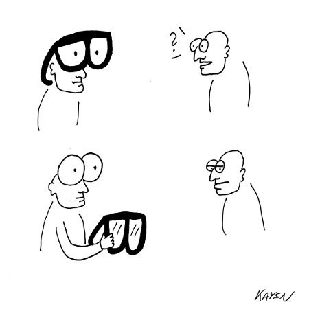 Cartoon: Riesen-Brille (medium) by KAYSN tagged brille,augen