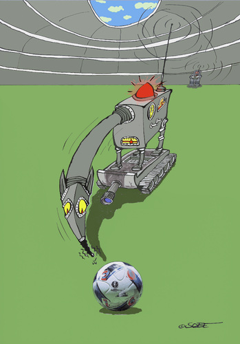 Cartoon: bombenschnüffler (medium) by sobecartoons tagged fussball,em,fussball,em