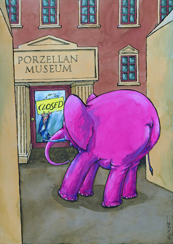 Cartoon: Prophylaxe (medium) by sobecartoons tagged elefant,sprichwort,schutz,abwehr,angst,elefant,sprichwort,schutz,abwehr,angst