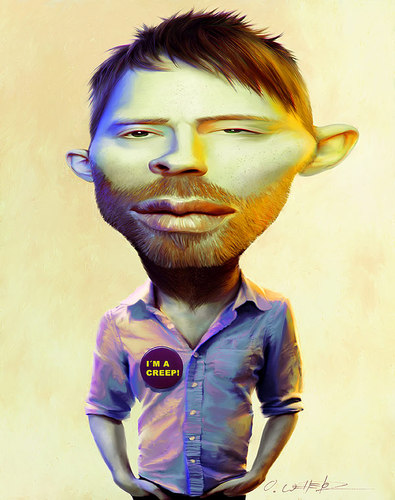 Cartoon: Thom Yorke radiocreep caricature (medium) by fantasio tagged thom,yorke,fantasio,portrait,caricature,editorial