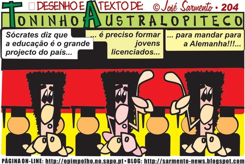 Cartoon: Portugueses no Mundo (medium) by jose sarmento tagged portugueses,no,mundo