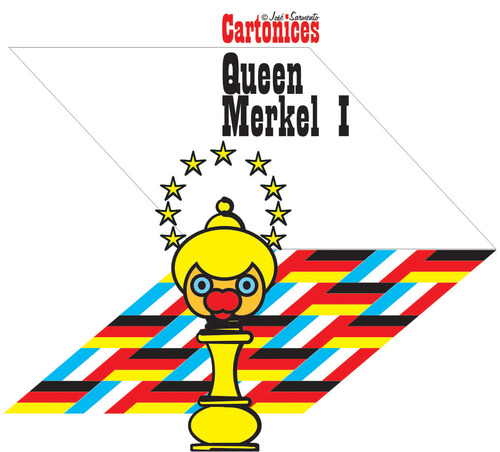 Cartoon: Queen Merkel (medium) by jose sarmento tagged queen,merkel