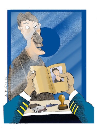 Cartoon: passport (medium) by adancartoons tagged adan