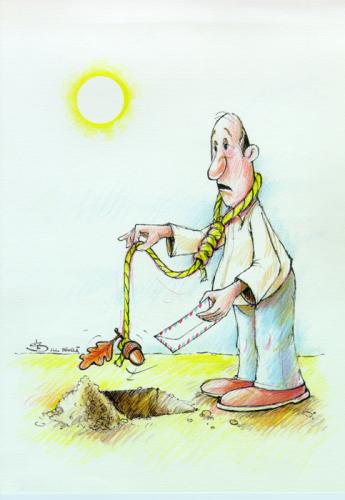 Cartoon: Goodbye cruell life ... (medium) by Liviu tagged tree,suacide,slow,