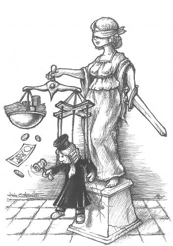 Cartoon: moneyonette (medium) by Liviu tagged law,marionette,money,