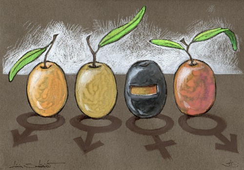 Cartoon: Oooo...lives (medium) by Liviu tagged olives,man,woman