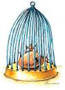 Cartoon: egg hatching (small) by Liviu tagged egg,birdcage,freedom,