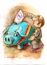 Cartoon: elections (small) by Liviu tagged vote piggy bank