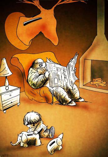 Cartoon: bank (medium) by oguzgurel tagged humor