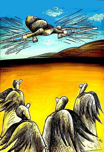 Cartoon: barrier (medium) by oguzgurel tagged humor