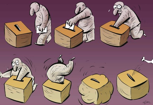 Cartoon: election (medium) by oguzgurel tagged humor