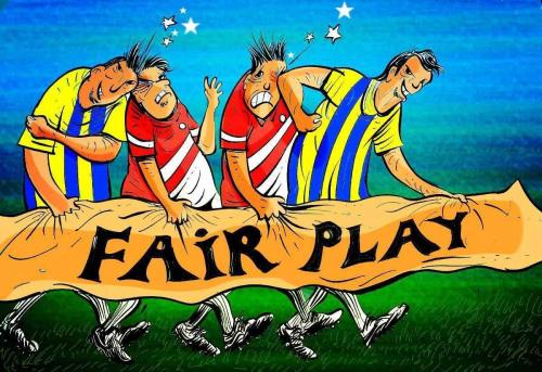 Cartoon: fair play (medium) by oguzgurel tagged humor