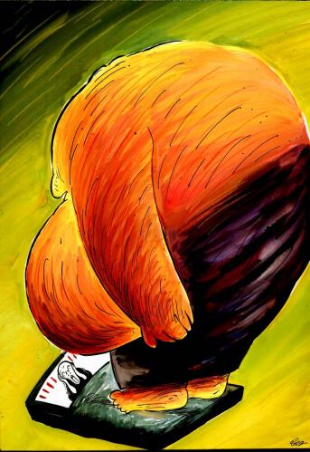 Cartoon: fat (medium) by oguzgurel tagged humor,