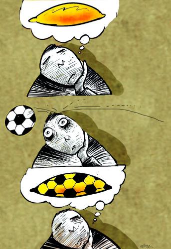 Cartoon: footbal (medium) by oguzgurel tagged humor