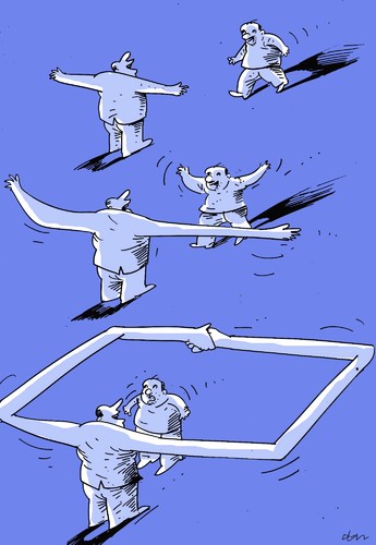 Cartoon: friend (medium) by oguzgurel tagged friends