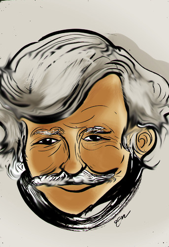 Cartoon: jean ferrat (medium) by oguzgurel tagged humor