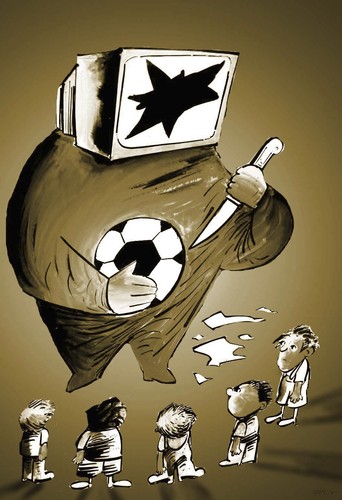 Cartoon: tv (medium) by oguzgurel tagged humor