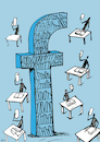Cartoon: facebook (small) by oguzgurel tagged social,media