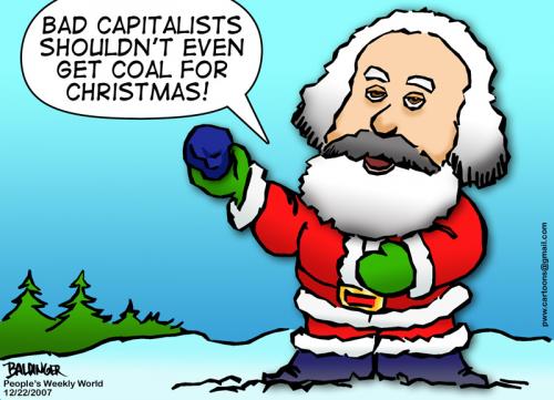 Cartoon: Santa Marx (medium) by dbaldinger tagged capitalism,marx,santa,greed,