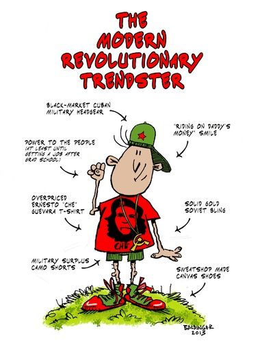 Cartoon: The Modern Revolutionary Trendst (medium) by dbaldinger tagged marxist,phoney,wealthy,socialist,poser,trendy,communist