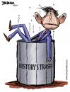 Cartoon: Historys Trash (small) by dbaldinger tagged bush texas president usa garbage trash