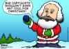 Cartoon: Santa Marx (small) by dbaldinger tagged capitalism marx santa greed 