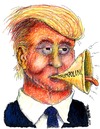 Cartoon: Trumpolini (small) by dbaldinger tagged trump,usa,republican,presidential,primary