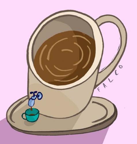 Cartoon: coffee server (medium) by alexfalcocartoons tagged coffee,server