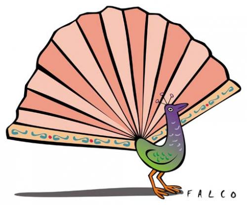 Cartoon: fanbird (medium) by alexfalcocartoons tagged fanbird