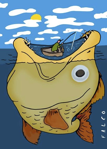 Cartoon: fisherman (medium) by alexfalcocartoons tagged fisherman