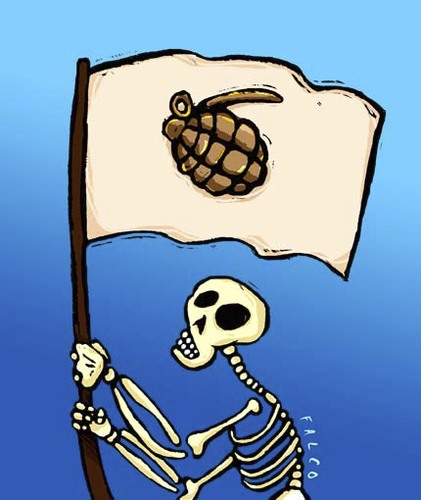 Cartoon: flag (medium) by alexfalcocartoons tagged flag