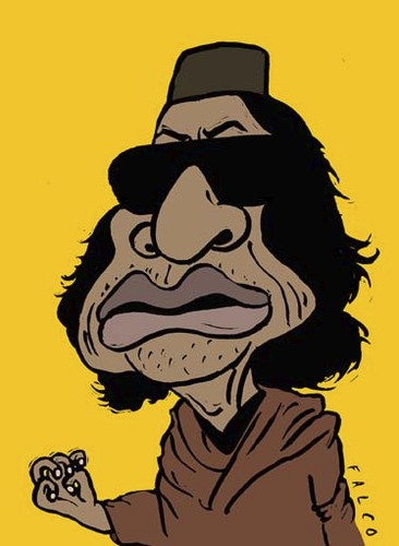 Cartoon: Khadafi (medium) by alexfalcocartoons tagged khadafi