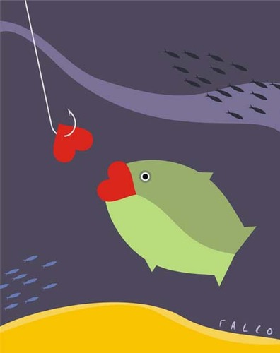 Cartoon: lovefish (medium) by alexfalcocartoons tagged lovefish