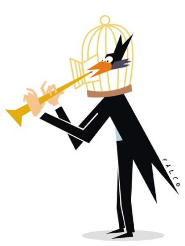 Cartoon: musician (medium) by alexfalcocartoons tagged musician