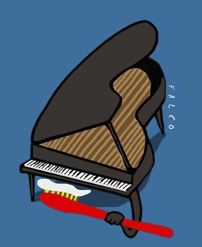 Cartoon: piano teeths (medium) by alexfalcocartoons tagged piano,teeths