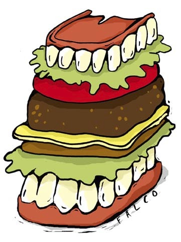 Cartoon: teehtburger (medium) by alexfalcocartoons tagged teehtburger