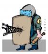 Cartoon: french policeman (small) by alexfalcocartoons tagged french,policeman